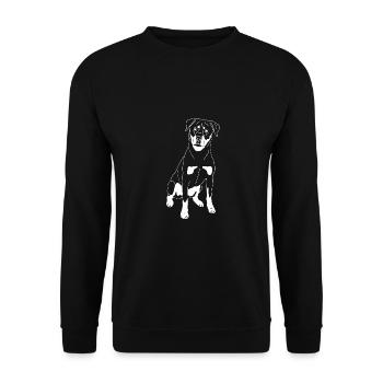 Rottweiler - Unisex Pullover - Schwarz - Vorne - Alina (178cm) & Michal (187cm)