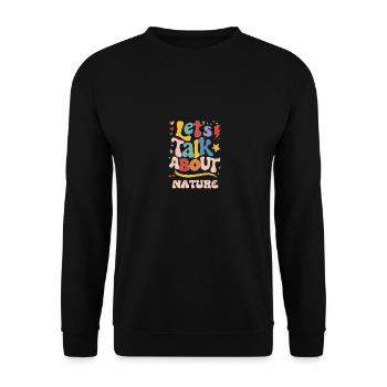 Parlons de la nature Style rétro coloré - Sweat-shirt Unisexe - noir - Devant - Alina (178cm) & Michal (187cm)