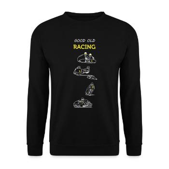 Good old racing - Sweat-shirt Unisexe - noir - Devant - Alina (178cm) & Michal (187cm)