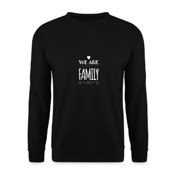 Nous sommes FAMILLE - Sweat-shirt Unisexe - noir - Devant - Alina (178cm) & Michal (187cm)