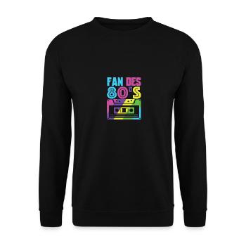 fan des 80s - Sweat-shirt Unisexe - noir - Devant - Alina (178cm) & Michal (187cm)