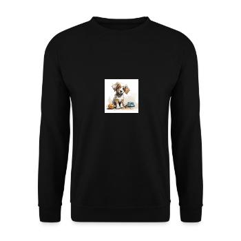 Dog 4 - Unisex Pullover - Schwarz - Vorne - Alina (178cm) & Michal (187cm)
