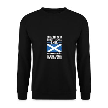 Scots Scottish Scotland - Unisex Sweatshirt - black - Front - Alina (178cm) & Michal (187cm)