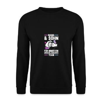 Mom and son - Unisex Sweatshirt - black - Front - Alina (178cm) & Michal (187cm)