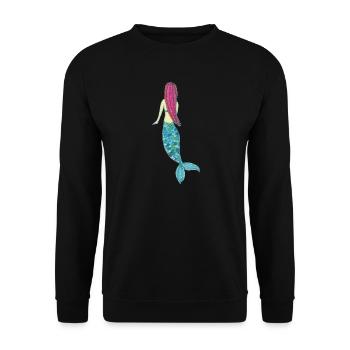 Mermaid Impressionism - Unisex Sweatshirt - black - Front - Alina (178cm) & Michal (187cm)