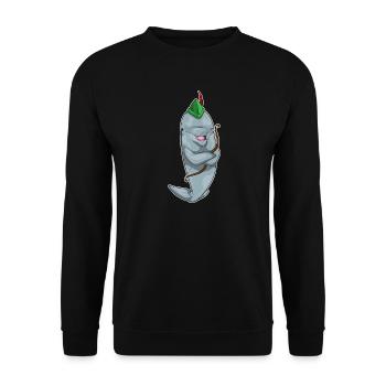 Arc de dauphin - Sweat-shirt Unisexe - noir - Devant - Alina (178cm) & Michal (187cm)