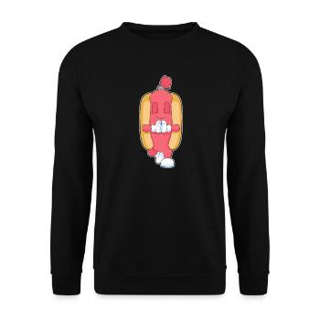 Hot-dog Yoga Fitness Méditation - Sweat-shirt Unisexe - noir - Devant - Alina (178cm) & Michal (187cm)