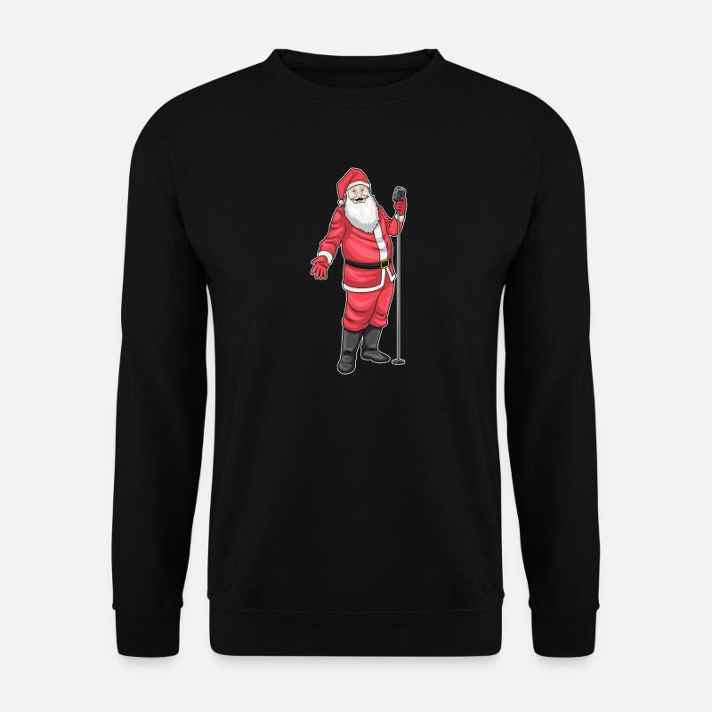 Weihnachtsmann Weihnachten Sänger - Unisex Pullover - Schwarz