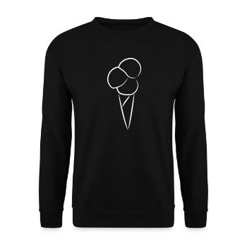 Dessin de crème glacée - Sweat-shirt Unisexe - noir - Devant - Alina (178cm) & Michal (187cm)