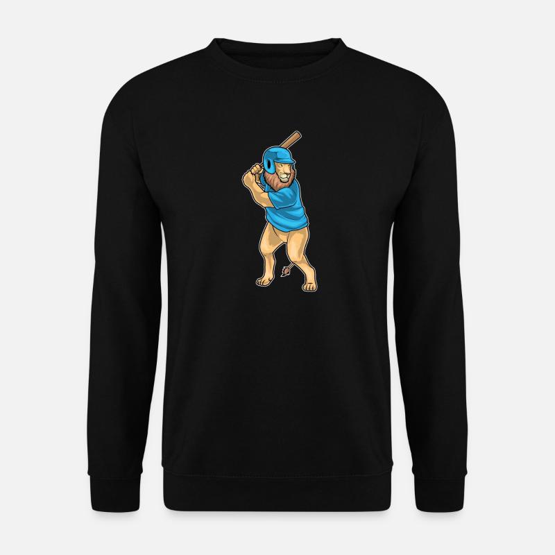 Lion Baseball Batte de Baseball - Sweat-shirt Unisexe - noir