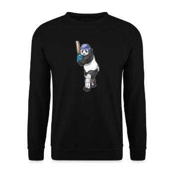 Panda Cricket Battes de cricket - Sweat-shirt Unisexe - noir - Devant - Alina (178cm) & Michal (187cm)