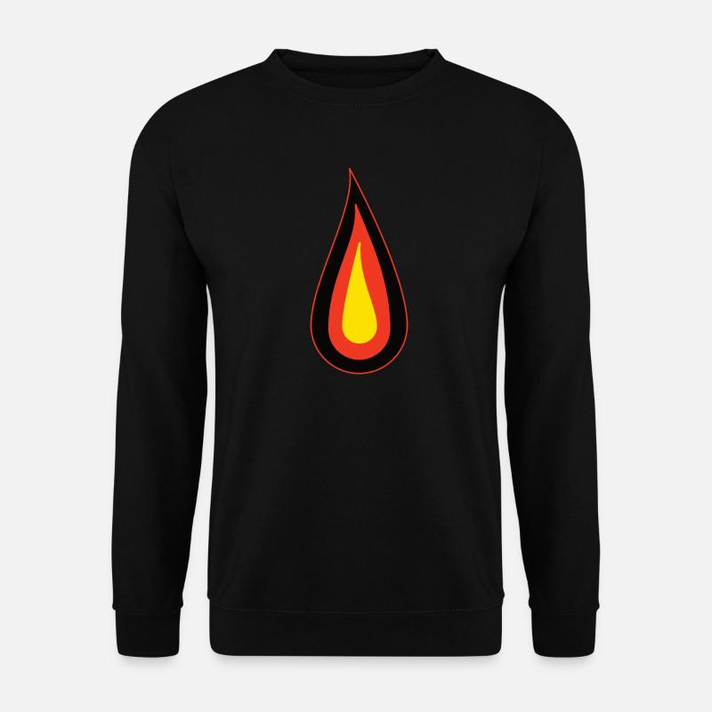 Germany Flame - Black Red Gold Design - Unisex Sweatshirt - black