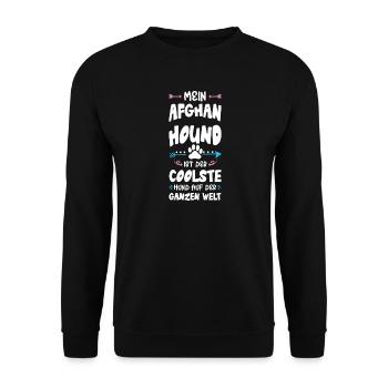 Afghan Hound Dog Saying - Unisex Sweatshirt - black - Front - Alina (178cm) & Michal (187cm)
