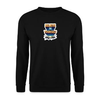 Believe In Yourself Power Burst - Unisex Sweatshirt - black - Front - Alina (178cm) & Michal (187cm)
