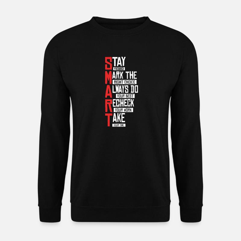 Fettgedruckter SMART Typografie-Stack - Unisex Pullover - Schwarz