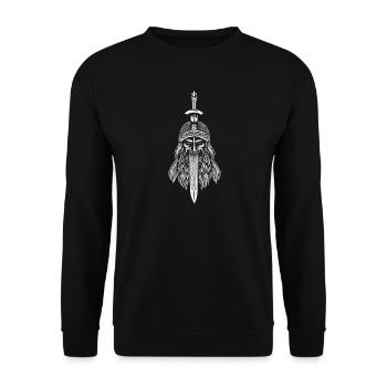 Draugr Éveillé - Guerrier viking mort-vivant - Sweat-shirt Unisexe - noir - Devant - Alina (178cm) & Michal (187cm)