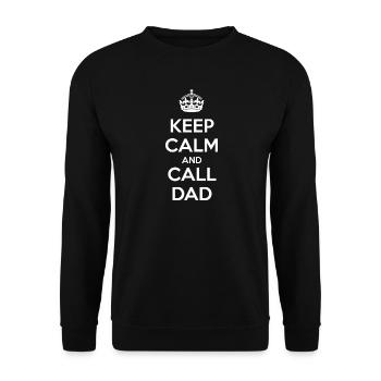 Reste calme et appelle papa - Sweat-shirt Unisexe - noir - Devant - Alina (178cm) & Michal (187cm)