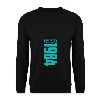 1984 Birthday design - Unisex Sweatshirt - black - Front - Alina (178cm) & Michal (187cm)