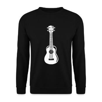 Ukulele Hawaii Guitar Uke Musical Instrument - Unisex Sweatshirt - black - Front - Alina (178cm) & Michal (187cm)