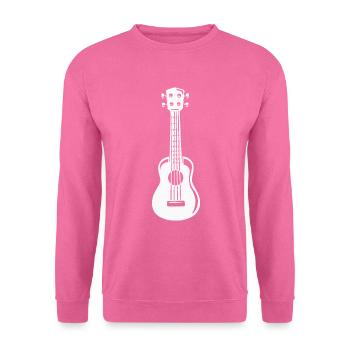 Ukulele Hawaii Gitarre Uke Musikinstrument - Unisex Pullover - Pink - Vorne