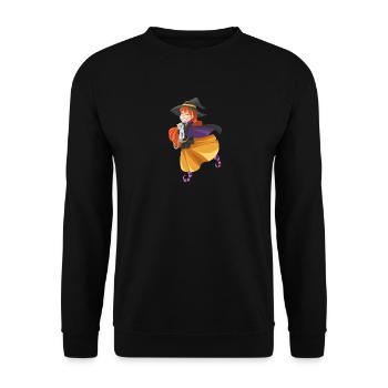hallowee n70 - Unisex Pullover - Schwarz - Vorne - Alina (178cm) & Michal (187cm)