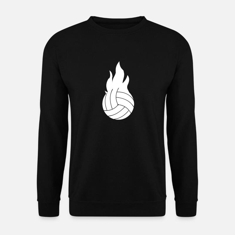 Volleyball Flame Design Personalized Gift - Unisex Sweatshirt - black