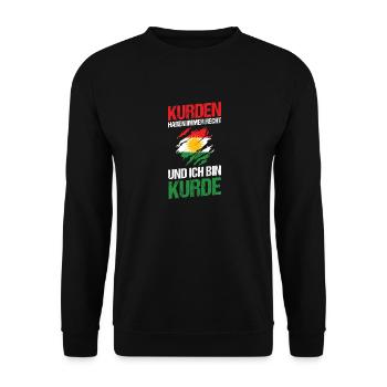 Kurden Kurdistan - Unisex Pullover - Schwarz - Vorne - Alina (178cm) & Michal (187cm)
