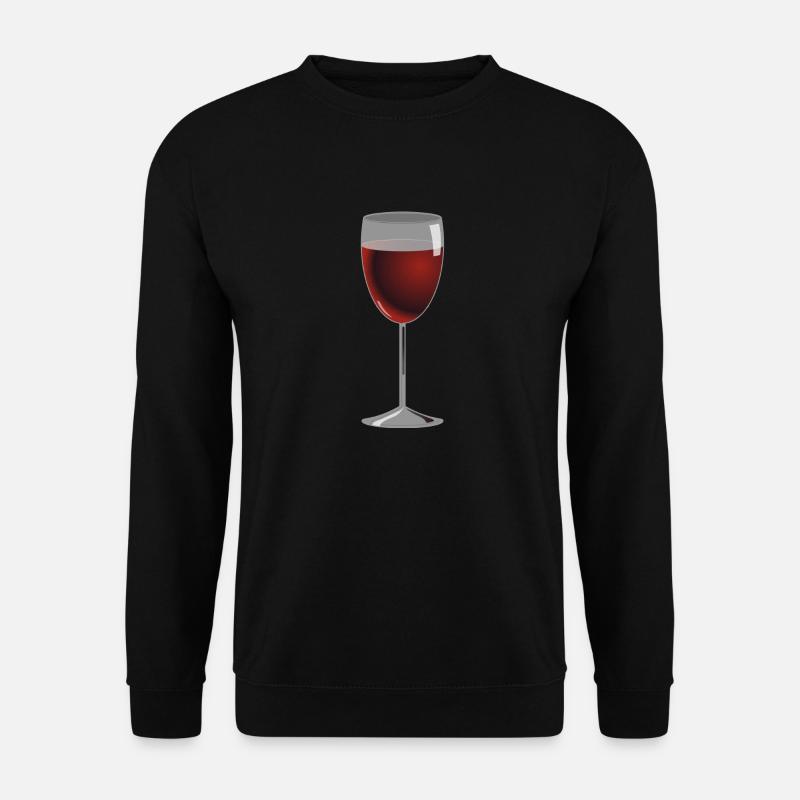 Wein Glas - Unisex Pullover - Schwarz