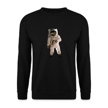 Astronaut - Unisex Pullover - Schwarz - Vorne - Alina (178cm) & Michal (187cm)
