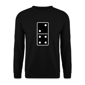 DOMINO STONE 2: 4 - COULEUR VARIABLE - CONCEPTION DE VECTEUR! - Sweat-shirt Unisexe - noir - Devant - Alina (178cm) & Michal (187cm)