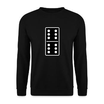 DOMINO STONE 6: 6 - COULEUR VARIABLE - CONCEPTION DE VECTEUR! - Sweat-shirt Unisexe - noir - Devant - Alina (178cm) & Michal (187cm)
