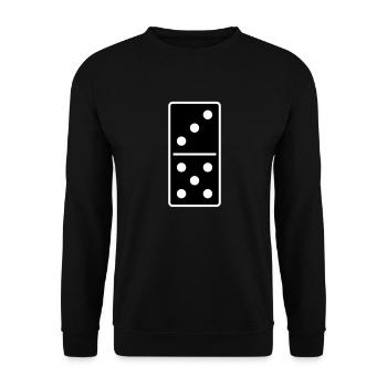 DOMINO STONE 3: 5 - COULEUR VARIABLE - CONCEPTION DE VECTEUR! - Sweat-shirt Unisexe - noir - Devant - Alina (178cm) & Michal (187cm)