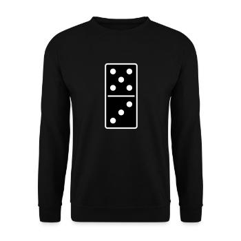 DOMINO STONE 5: 3 - COULEUR VARIABLE - CONCEPTION DE VECTEUR! - Sweat-shirt Unisexe - noir - Devant - Alina (178cm) & Michal (187cm)