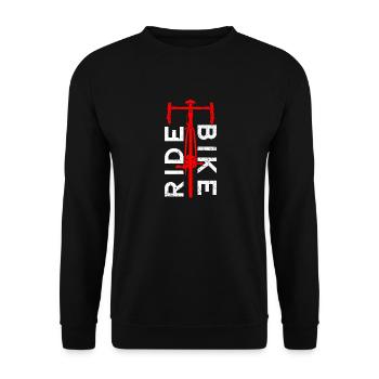 Typographie de vélo et vélo de route rouge - Sweat-shirt Unisexe - noir - Devant - Alina (178cm) & Michal (187cm)