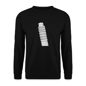 Leaning Tower of Pisa Italy Sight - Unisex Sweatshirt - black - Front - Alina (178cm) & Michal (187cm)