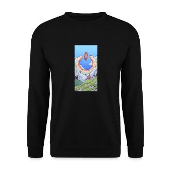 Magic Mountain - Unisex Sweatshirt - black - Front - Alina (178cm) & Michal (187cm)