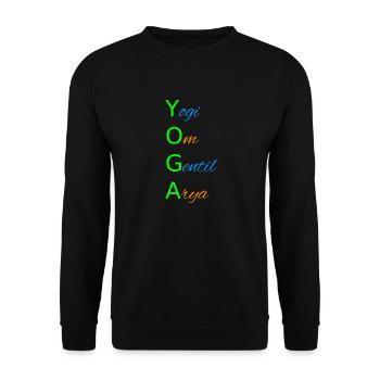 YOGA Yogi Om Gentil Arya - Des fondements du yoga - Sweat-shirt Unisexe - noir - Devant - Alina (178cm) & Michal (187cm)