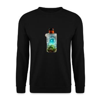 Bottle spirit - Unisex Sweatshirt - black - Front - Alina (178cm) & Michal (187cm)