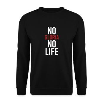 No Gloria No Life - Unisex Sweatshirt - black - Front - Alina (178cm) & Michal (187cm)