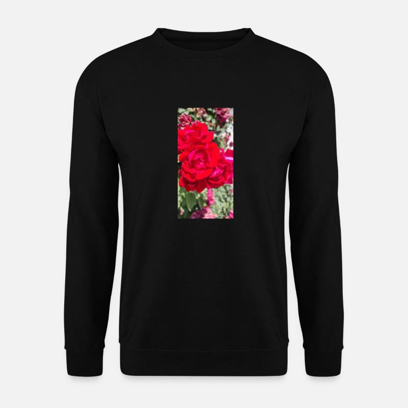 Red Rose - Unisex Pullover - Schwarz