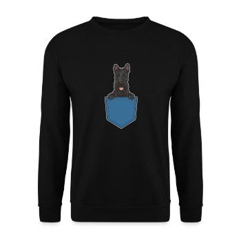 Scottish Terrier Scottie Hund - Unisex Pullover - Schwarz - Vorne - Alina (178cm) & Michal (187cm)