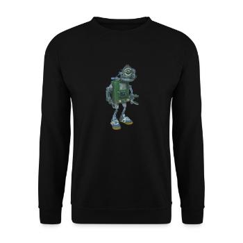 Robot abandonné - Sweat-shirt Unisexe - noir - Devant - Alina (178cm) & Michal (187cm)