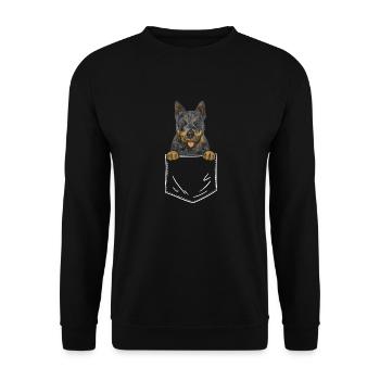 Australian Cattle Dog Red Blue Heeler - Unisex Sweatshirt - black - Front - Alina (178cm) & Michal (187cm)