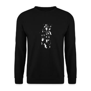 Stars, Drawing, Illustration,Swing,Swings - Unisex Sweatshirt - black - Front - Alina (178cm) & Michal (187cm)