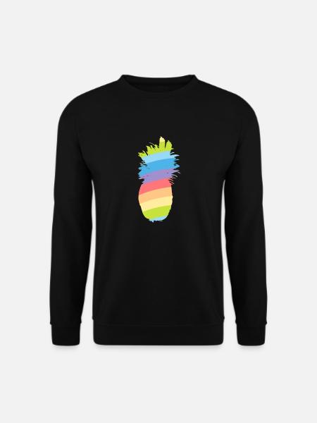 Rainbow - pineapple - Unisex Sweatshirt - black