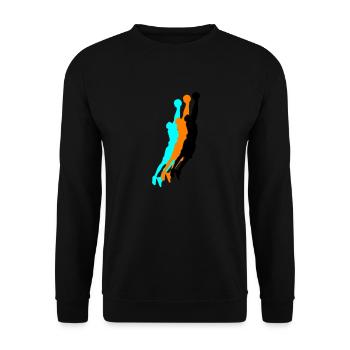 basketballer silhouette 3 - Unisex Pullover - Schwarz - Vorne - Alina (178cm) & Michal (187cm)