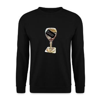 Bier geht immer - Unisex Pullover - Schwarz - Vorne - Alina (178cm) & Michal (187cm)