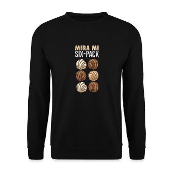 Concha Hispanique Mexicain Pan Dulce - Sweat-shirt Unisexe - noir - Devant - Alina (178cm) & Michal (187cm)