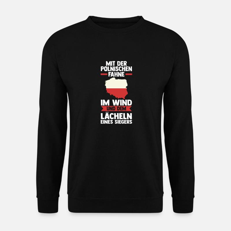 Pole Polnisch Polen - Unisex Pullover - Schwarz