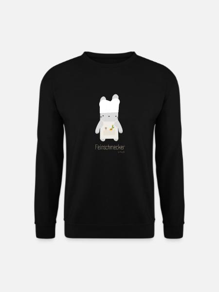 Feinschmecker Hase – Süßes Kochmotiv - Unisex Pullover - Schwarz